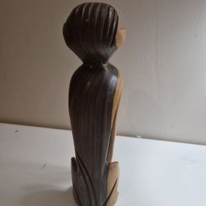 wooden statuette of a monkey